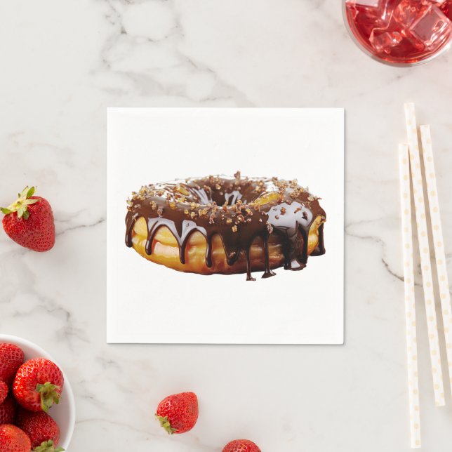 SlipperyJoe's decadent donut covered thick glossy  Napkins (Insitu)