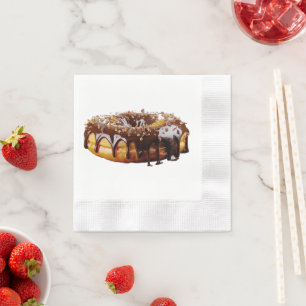 SlipperyJoe's decadent donut covered thick glossy  Napkins