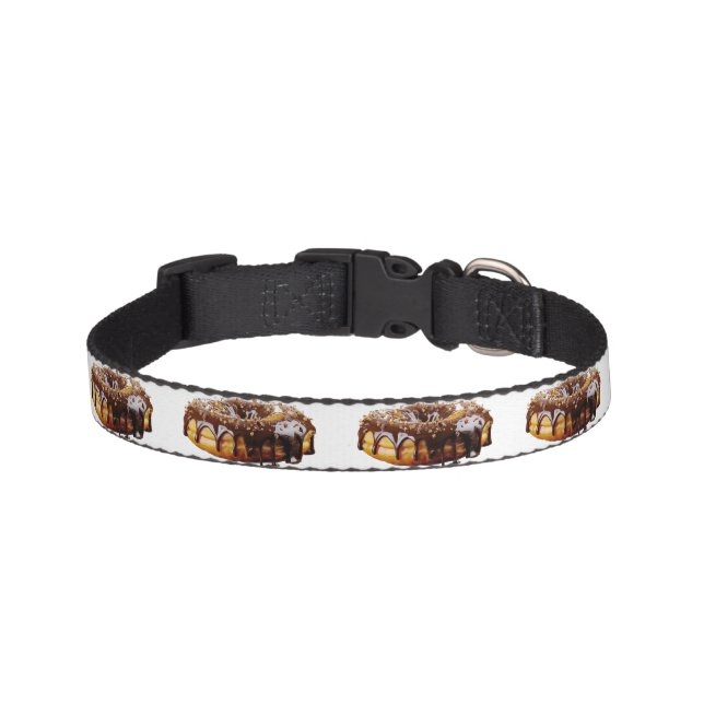 SlipperyJoe's decadent donut covered thick glossy  Pet Collar (Front)