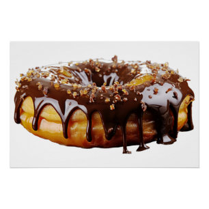 SlipperyJoe's decadent donut covered thick glossy Poster