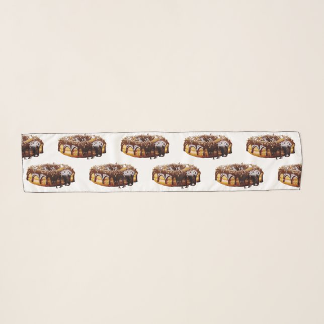 SlipperyJoe's decadent donut covered thick glossy  Scarf (Front (Horizontal))