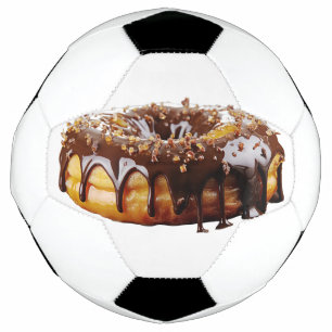 SlipperyJoe's decadent donut covered thick glossy  Soccer Ball