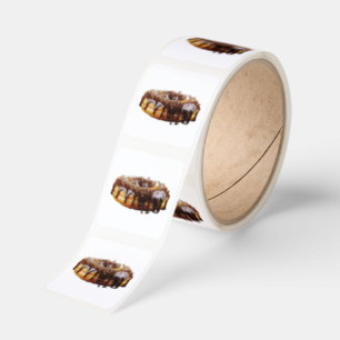 SlipperyJoe's decadent donut covered thick glossy Square Sticker