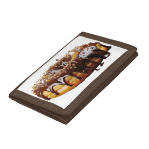 SlipperyJoe's decadent donut covered thick glossy Trifold Wallet