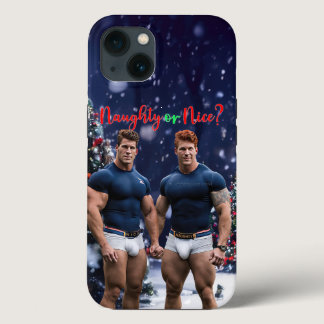 SlipperyJoe's decorated snow-covered Christmas tre iPhone 13 Case