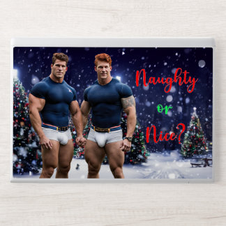 SlipperyJoe's decorated snow-covered Christmas tre HP Laptop Skin