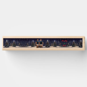 SlipperyJoe's decorated snow-covered Christmas tre Topple Tower