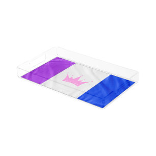 SlipperyJoe's drag culture pride flag purple spiri Acrylic Tray