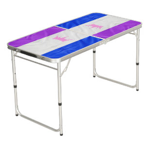 SlipperyJoe's drag culture pride flag purple spiri Beer Pong Table