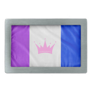 SlipperyJoe's drag culture pride flag purple spiri Belt Buckle