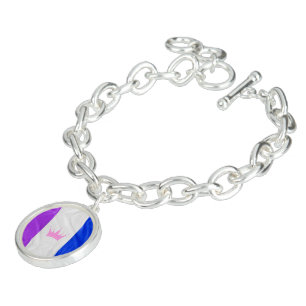 SlipperyJoe's drag culture pride flag purple spiri Bracelet