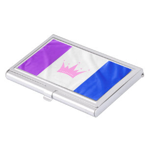 SlipperyJoe's drag culture pride flag purple spiri Business Card Case