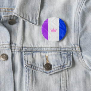 SlipperyJoe's drag culture pride flag purple spiri Button
