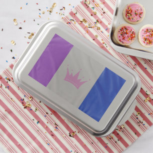 SlipperyJoe's drag culture pride flag purple spiri Cake Pan