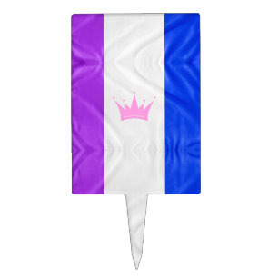 SlipperyJoe's drag culture pride flag purple spiri Cake Topper