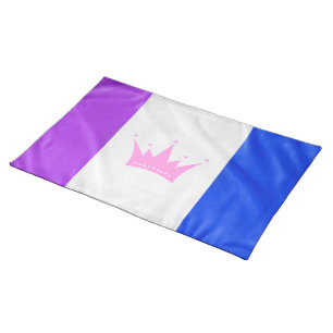 SlipperyJoe's drag culture pride flag purple spiri Cloth Placemat