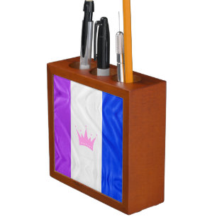 SlipperyJoe's drag culture pride flag purple spiri Desk Organizer