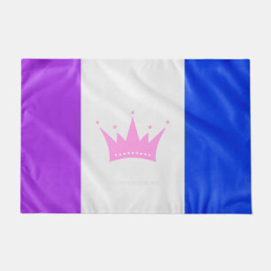 SlipperyJoe's drag culture pride flag purple spiri Doormat