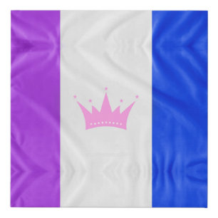 SlipperyJoe's drag culture pride flag purple spiri Faux Canvas Print