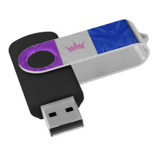 SlipperyJoe's drag culture pride flag purple spiri Flash Drive
