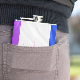 SlipperyJoe's drag culture pride flag purple spiri Flask
