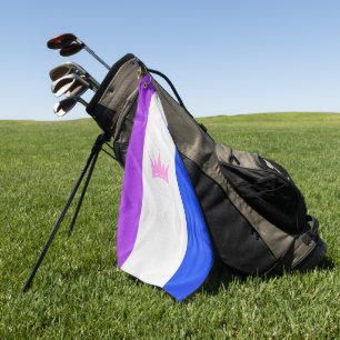 SlipperyJoe's drag culture pride flag purple spiri Golf Towel