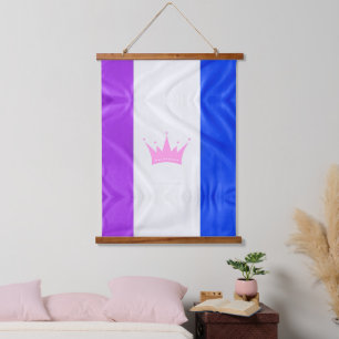 SlipperyJoe's drag culture pride flag purple spiri Hanging Tapestry