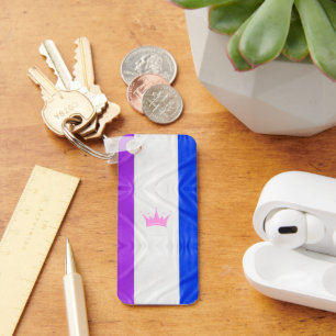 SlipperyJoe's drag culture pride flag purple spiri Keychain