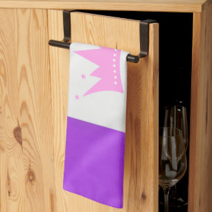 SlipperyJoe's drag culture pride flag purple spiri Kitchen Towel