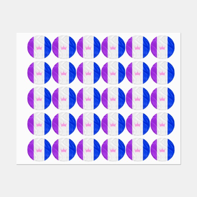 SlipperyJoe's drag culture pride flag purple spiri Labels (Sheet)