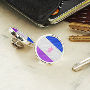 SlipperyJoe's drag culture pride flag purple spiri Lapel Pin