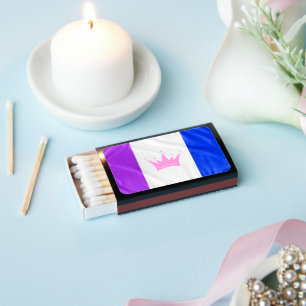 SlipperyJoe's drag culture pride flag purple spiri Matchboxes