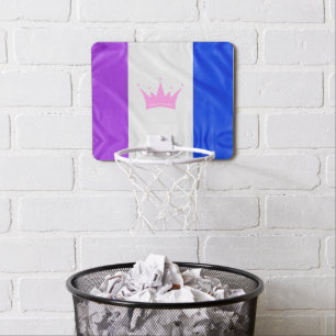 SlipperyJoe's drag culture pride flag purple spiri Mini Basketball Hoop