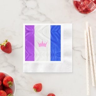 SlipperyJoe's drag culture pride flag purple spiri Napkins