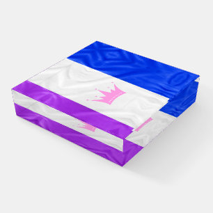 SlipperyJoe's drag culture pride flag purple spiri Paperweight