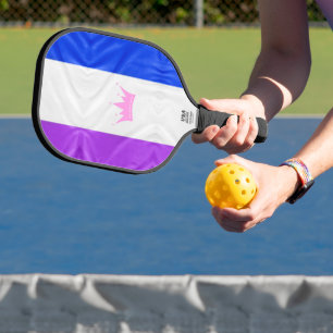 SlipperyJoe's drag culture pride flag purple spiri Pickleball Paddle