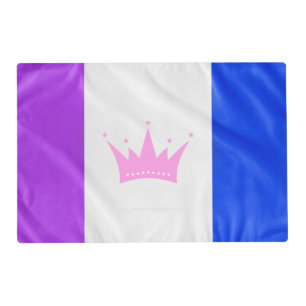 SlipperyJoe's drag culture pride flag purple spiri Placemat
