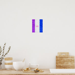SlipperyJoe's drag culture pride flag purple spiri Poster