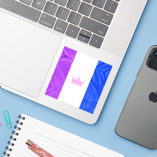 SlipperyJoe's drag culture pride flag purple spiri Sticker