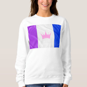 SlipperyJoe's drag culture pride flag purple spiri Sweatshirt
