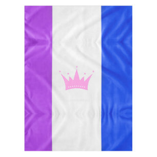 SlipperyJoe's drag culture pride flag purple spiri Tablecloth