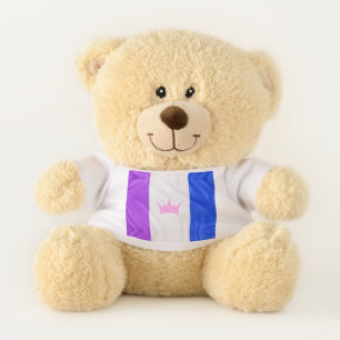 SlipperyJoe's drag culture pride flag purple spiri Teddy Bear