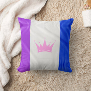 SlipperyJoe's drag culture pride flag purple spiri Throw Pillow