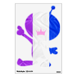 SlipperyJoe's drag culture pride flag purple spiri Wall Decal
