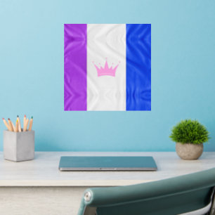 SlipperyJoe's drag culture pride flag purple spiri Wall Decal