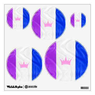 SlipperyJoe's drag culture pride flag purple spiri Wall Decal