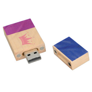 SlipperyJoe's drag culture pride flag purple spiri Wood Flash Drive