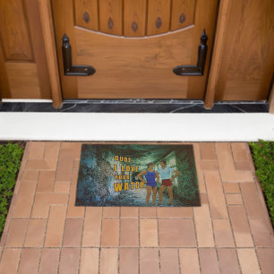 SlipperyJoe's dude love your watch LGBTQIA artisti Fiber Doormat