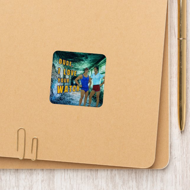 SlipperyJoe's dude love your watch LGBTQIA artisti Patch (On Folder)
