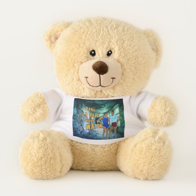 SlipperyJoe's dude love your watch LGBTQIA artisti Teddy Bear (Front)